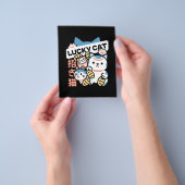 Lucky Cat Art – Maneki Neko with Gold Coin チラシ (手)