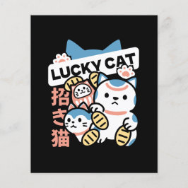 Lucky Cat Art – Maneki Neko with Gold Coin チラシ