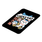 Lucky Cat Art – Maneki Neko with Gold Coin マグネット (左側)