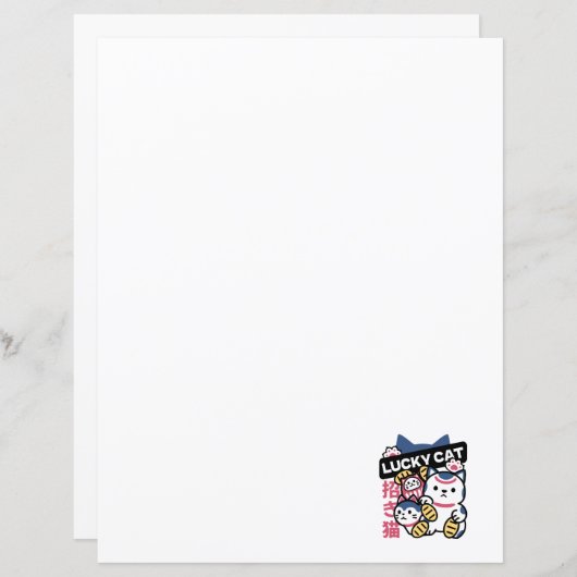 Lucky Cat Maneki Neko – Japanese Fortune Cat (正面/裏面)