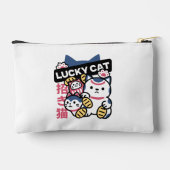 Lucky Cat Maneki Neko – Japanese Fortune Cat  アクセサリーポーチ (裏面)