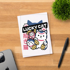 Lucky Cat Maneki Neko – Japanese Fortune Cat  アクリル招待状