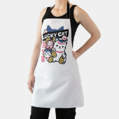 Lucky Cat Maneki Neko – Japanese Fortune Cat エプロン (インサイチュ)