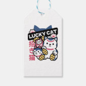 Lucky Cat Maneki Neko – Japanese Fortune Cat  ギフトタグ (正面)