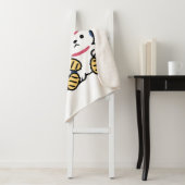 Lucky Cat Maneki Neko – Japanese Fortune Cat  シェルパブランケット (インサイチュ)