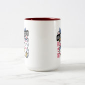 Lucky Cat Maneki Neko – Japanese Fortune Cat  ツートーンマグカップ (中央)