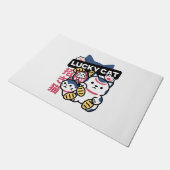 Lucky Cat Maneki Neko – Japanese Fortune Cat ドアマット (アングル)