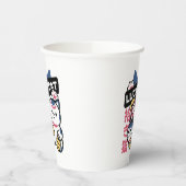 Lucky Cat Maneki Neko – Japanese Fortune Cat  紙コップ (左)