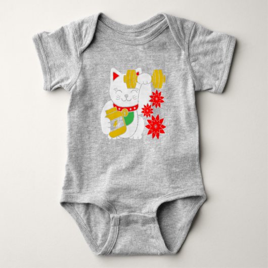 Lucky Cat Maneki Neko Lift Workout Shirt タンクトップ (正面)