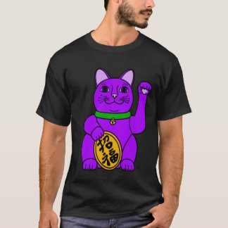 Lucky Cat Tシャツ (purple)