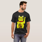 Lucky cat Tシャツ (Yellow) (正面フル)