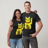 Lucky cat Tシャツ (Yellow) (ユニセックス)