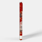 Lucky Cat With Gold Coins Monogrammed Case-Mate iPhoneケース (裏面 / 右)