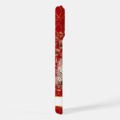 Lucky Cat With Gold Coins Monogrammed iPhoneケース (右側面)