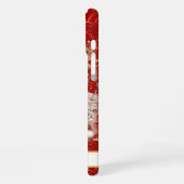 Lucky Cat With Gold Coins Monogrammed iPhoneケース (左側面)