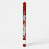 Lucky Cat With Gold Coins Monogrammed iPhoneケース (右側面)