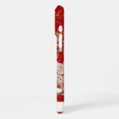 Lucky Cat With Gold Coins Monogrammed iPhoneケース (左側面)