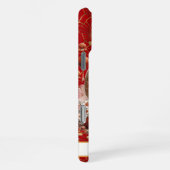 Lucky Cat With Gold Coins Monogrammed iPhoneケース (右側面)