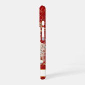 Lucky Cat With Gold Coins Monogrammed iPhone 16ケース (左側面)