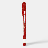 Lucky Cat With Red Flowers Monogrammed Case-Mate iPhoneケース (裏面 / 左)