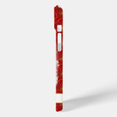 Lucky Cat With Red Flowers Monogrammed Case-Mate iPhoneケース (裏面 / 左)