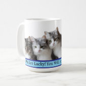 Lucky Cats Best Dad コーヒーマグカップ (正面左)