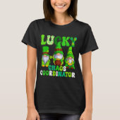 Lucky chaos coordinator shamrock leopard gnomes tシャツ (正面)