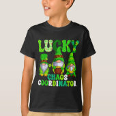 Lucky chaos coordinator shamrock leopard gnomes tシャツ (正面)