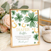 Lucky Charm 8x10 Diaper Raffle Table Sign 台座サイン