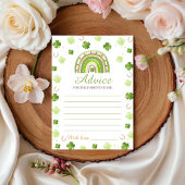 Lucky Charm Baby Shower Advice Card 招待状