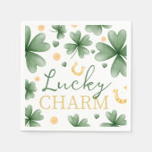 Lucky Charm Baby Shower Paper Napkins スタンダードカクテルナプキン (正面)