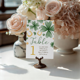 Lucky Charm Baby Shower Table Number 台座サイン