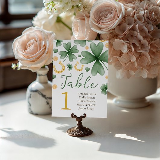 Lucky Charm Baby Shower Table Number 台座サイン