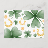 Lucky Charm Baby Shower Thank You Card エンクロージャーカード (裏面)