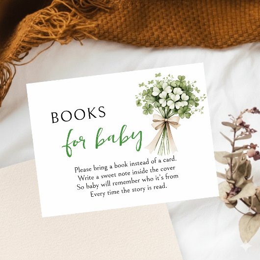 Lucky Charm Books for Baby Enclosure Card Shamrock エンクロージャーカード