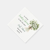 Lucky Charm Bridal Shower Party Napkins Greenery スタンダードカクテルナプキン (角)