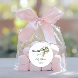 Lucky Charm Bridal Shower Thank You Favor Sticker ラウンドシール