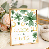 Lucky Charm Cards and Gifts Table Sign 台座サイン