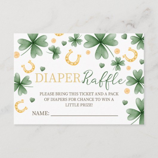 Lucky Charm Diaper Raffle Insert エンクロージャーカード (正面)