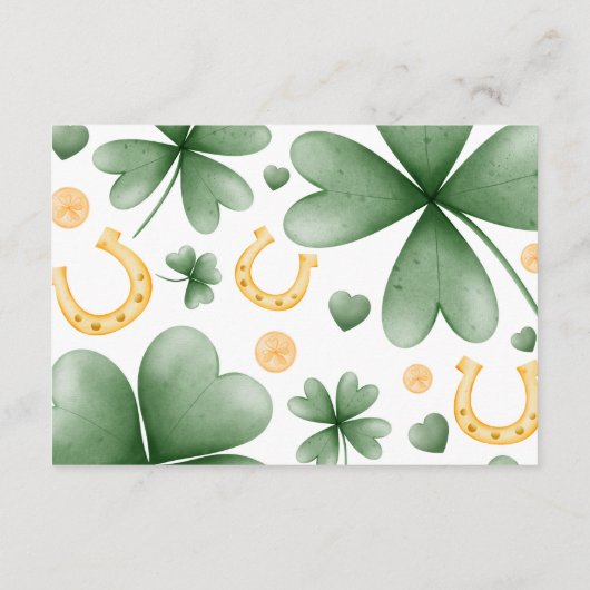 Lucky Charm Diaper Raffle Insert エンクロージャーカード (裏面)