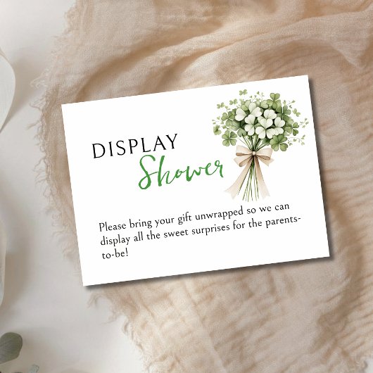 Lucky Charm Display Shower Enclosure Card Shamrock エンクロージャーカード