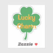 Lucky Charm Four-Leaf Clover St Patricks Day シール (シート)