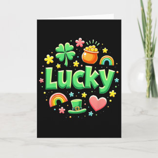 Lucky Charm Patricks Day Pot Of Gold Irish Shamroc カード