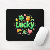 Lucky Charm Patricks Day Pot Of Gold Irish Shamroc マウスパッド (マウス)