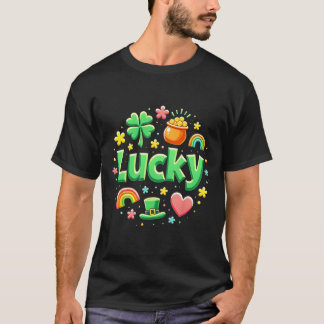 Lucky Charm Patricks Day Pot Of Gold Irish Shamroc Tシャツ