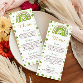 Lucky Charm Shamrock Baby Shower Menu メニュー