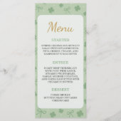 Lucky Charm Shamrock Baby Shower Menu メニュー (正面)