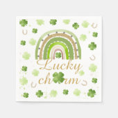 Lucky Charm Shamrock Baby Shower Napkin スタンダードカクテルナプキン (正面)