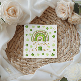 Lucky Charm Shamrock Baby Shower Napkin スタンダードカクテルナプキン