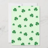 Lucky Charm Shamrock First Birthday Invitation 招待状 (裏面)